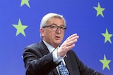 EU Commission president Jean-Claude Juncker speaks on Greece