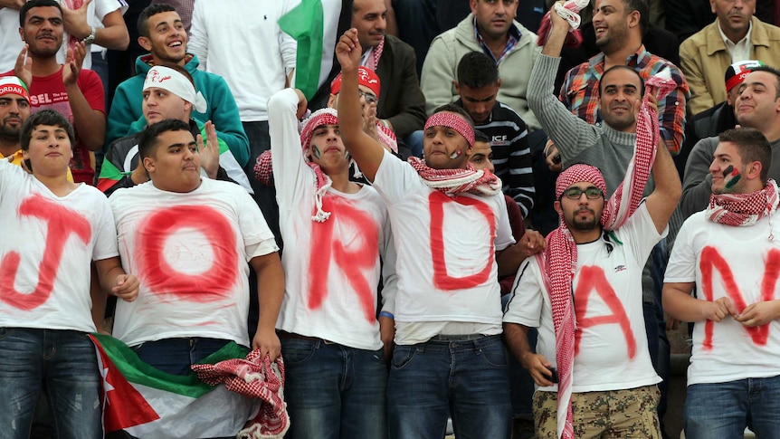 Jordanian fans in Amman