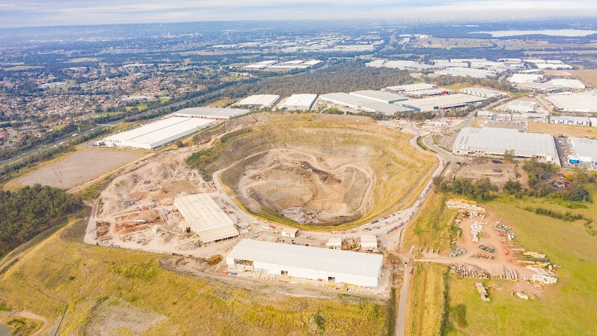 An aerial view of a tip