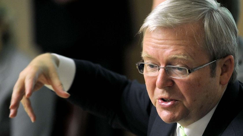 Kevin Rudd ... Bank deposits are safe.