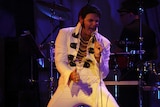 Jack Gatto in action in the Ultimate Elvis contest at the Parkes Elvis Festival