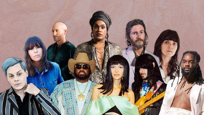 Composite image featuring Jack White, Khruangbin, You Am I, Cat Power, Electric Fields, Courtney Barnett and Genesis Owusu