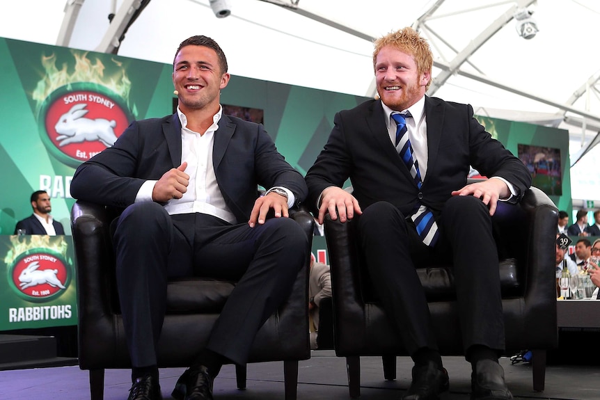 Sam Burgess and James Graham at the NRL grand final lunch