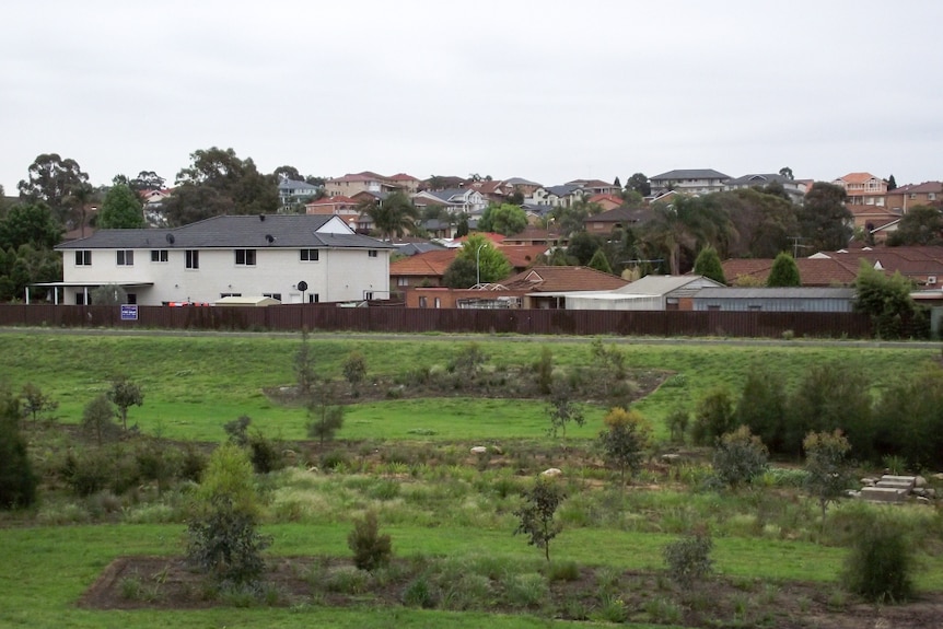 Houses in the Sydney suburb of Bonnyrigg, where a public housing estate was built in the 1970s.