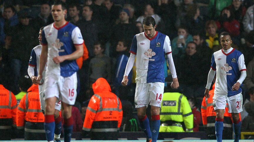 Sinking feeling ... Blackburn Rovers have been relegated from the Premier League