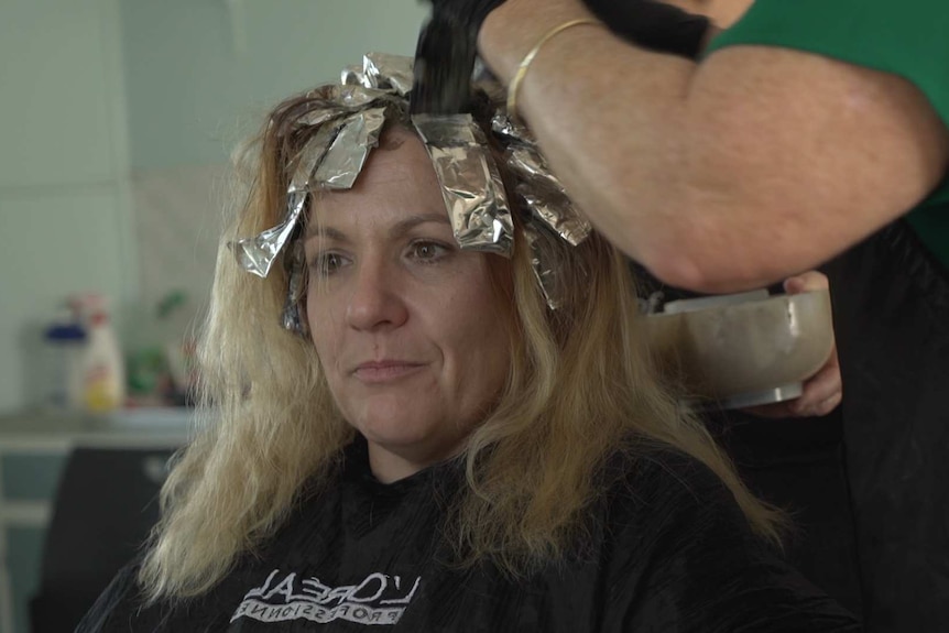 Normanton Resident Shannon Gallagher is getting foils in her hair