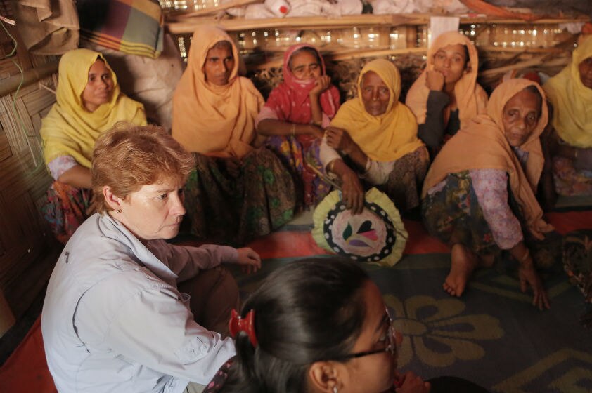 Claire Mallinson talks to Rohingya women