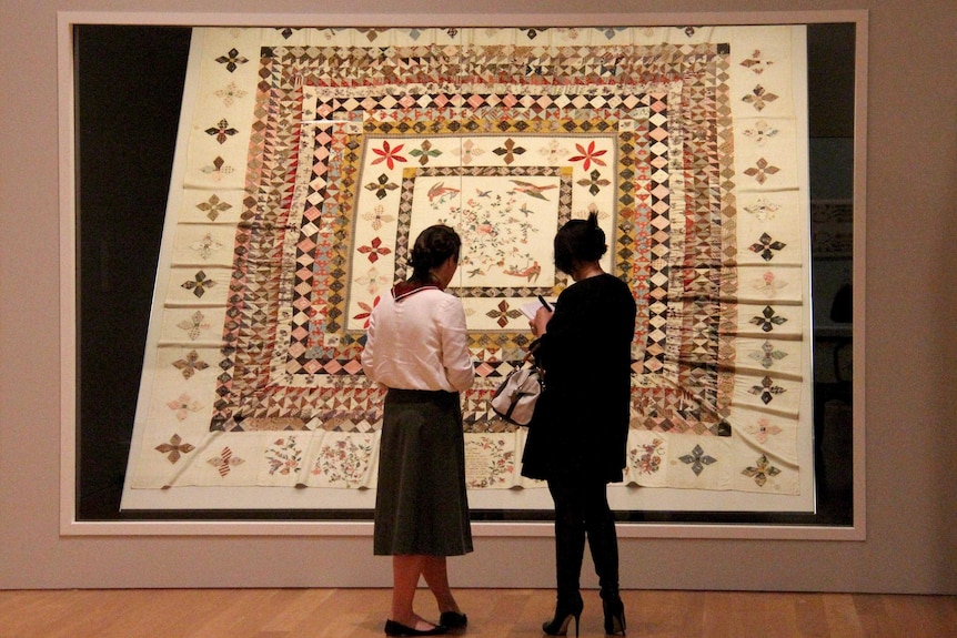 The Rajah Quilt 1841 at Quilts exhibition.