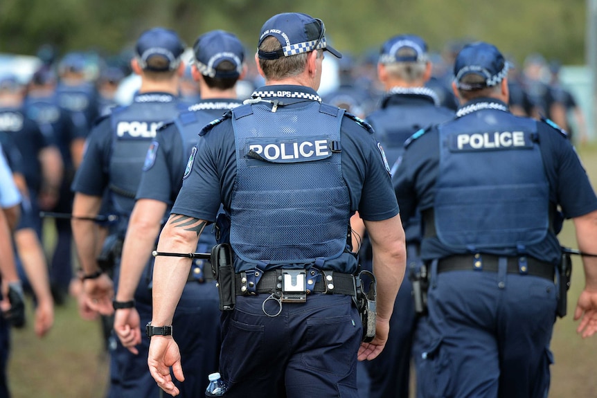 Queensland police march at capability demonstration