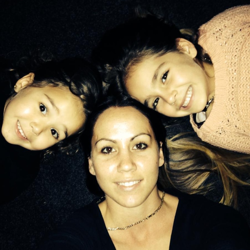 Selfie Amy Wensley and her two daughters.