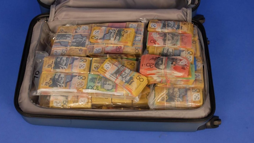 A suitcase of money