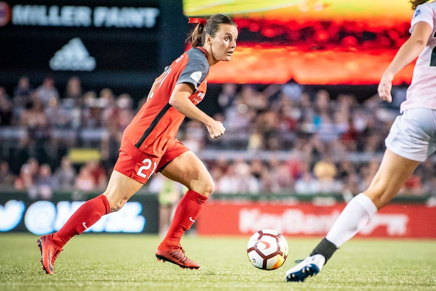 Hayley Raso is currently playing her second stint with W-League side Brisbane Roar.