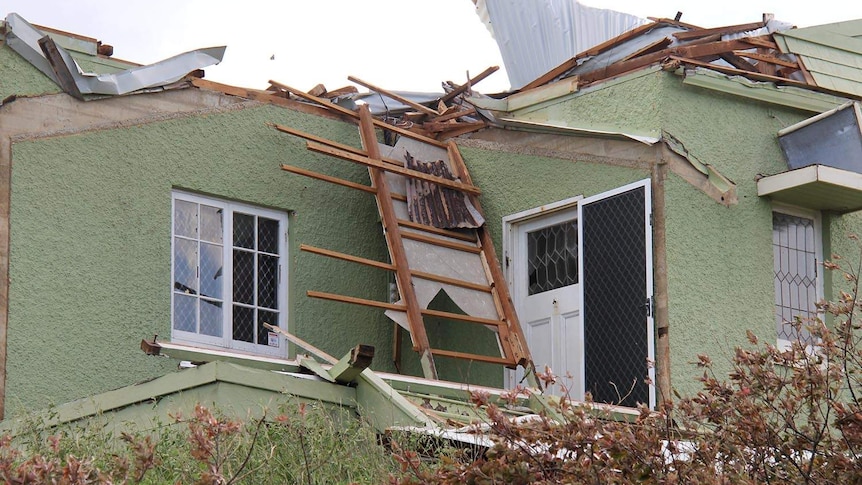 Destroyed house in Yeppoon after Tropical Cyclone Marcia