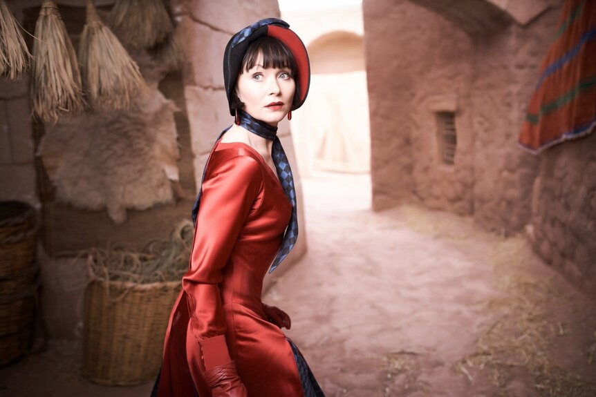 Essie Davis as Miss Fisher in the upcoming move Miss Fisher and the Crypt of Tears.