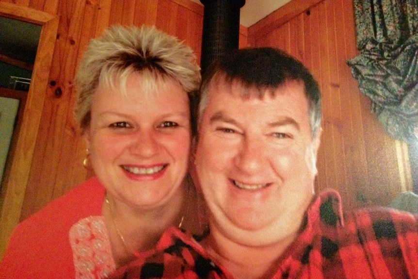 A family photo of Sandra and Michael Welsh. Michael was killed at the Mount Lyell mine.