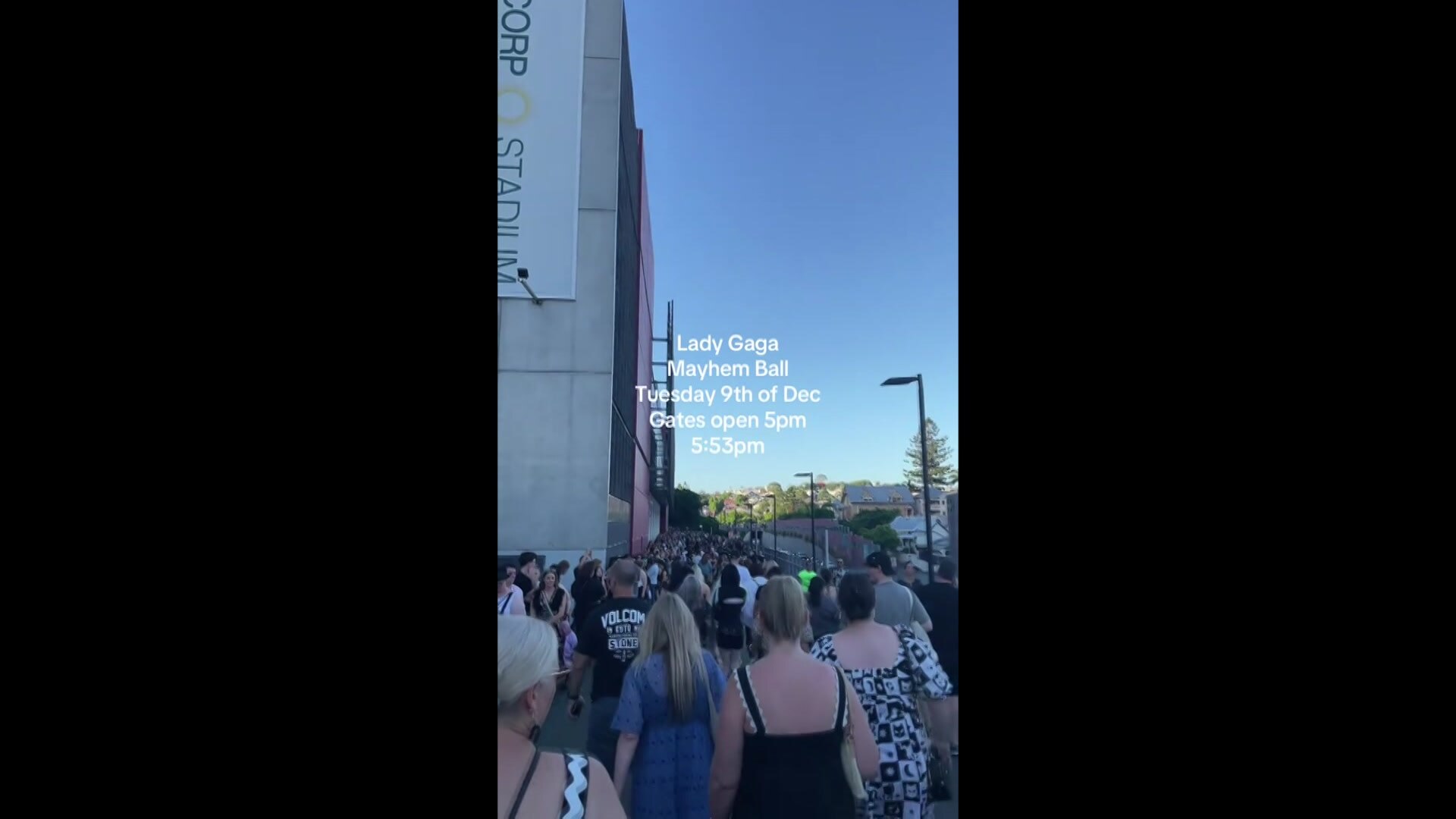 Long queues formed ahead of Lady Gaga's Brisbane concert - ABC News