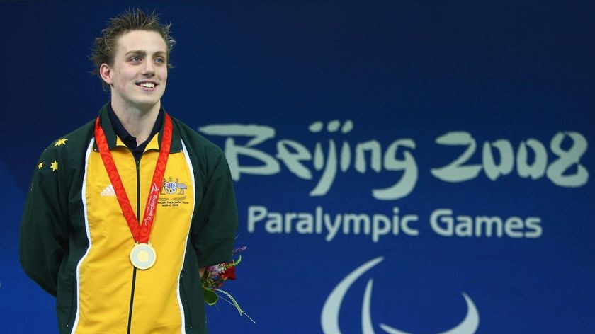 Australia's Matthew Cowdrey wins the gold in the men's 100m freestyle S9 final