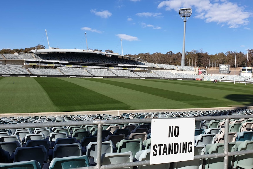 An empty arena sportsground in the ACT.