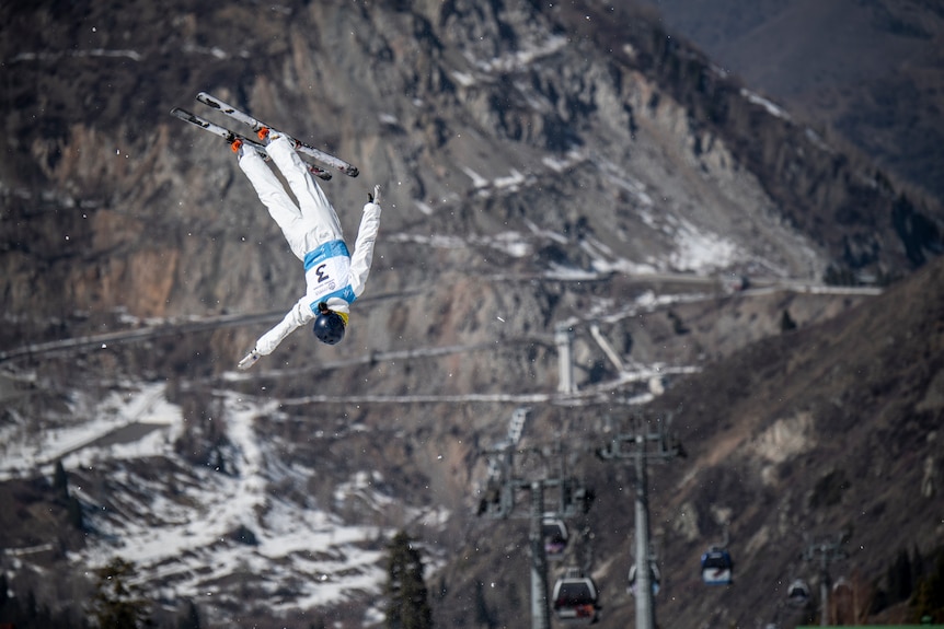 Laura Peel leaps into the air