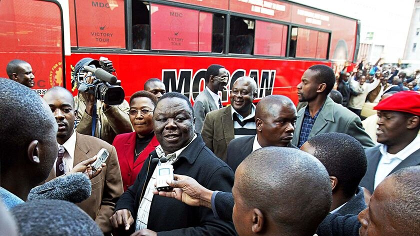 MDC leader Morgan Tsvangirai (centre) has been detained on several occasions.