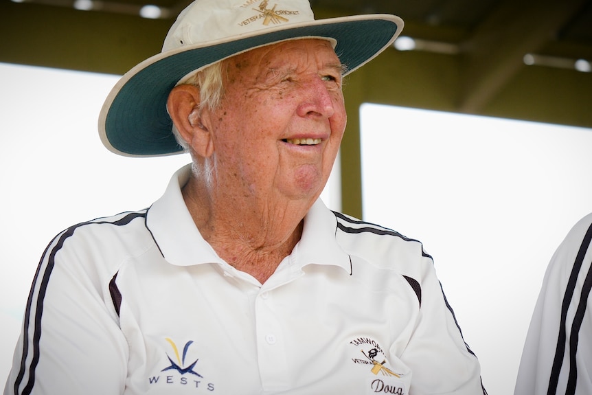 Doug Crowell smiling at cricket match