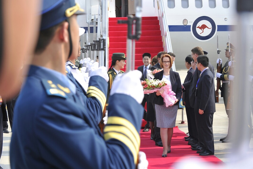 Julia Gillard arrives in Hainan, China