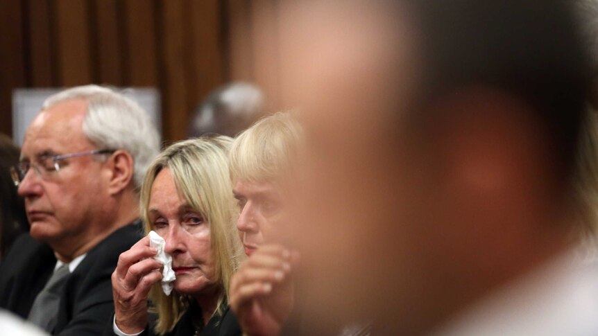 June Steenkamp cries during Pistorius murder trial