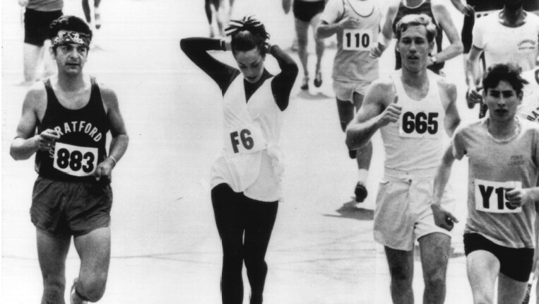 Kathrine Switzer in the 1972 Boston Marathon