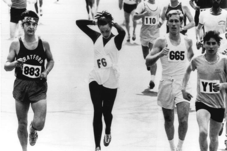 Kathrine Switzer in the 1972 Boston Marathon