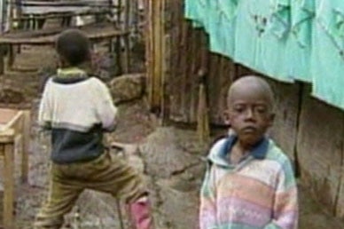 African children living in poverty