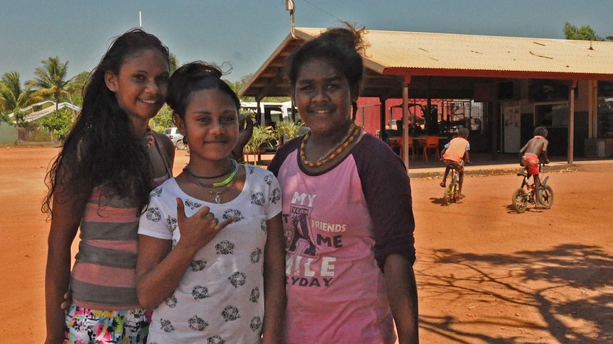 Children at Napranum, near Weipa on Queensland's western Cape York in August 2014