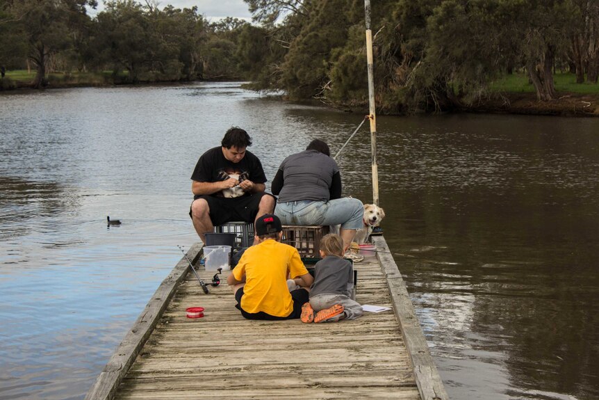 Fishing in the Swan River at Bassendean