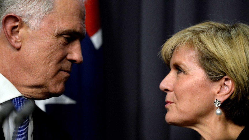 Australian Prime Minister designate Malcolm Turnbull (left) and Deputy Prime Minister designate Julie Bishop
