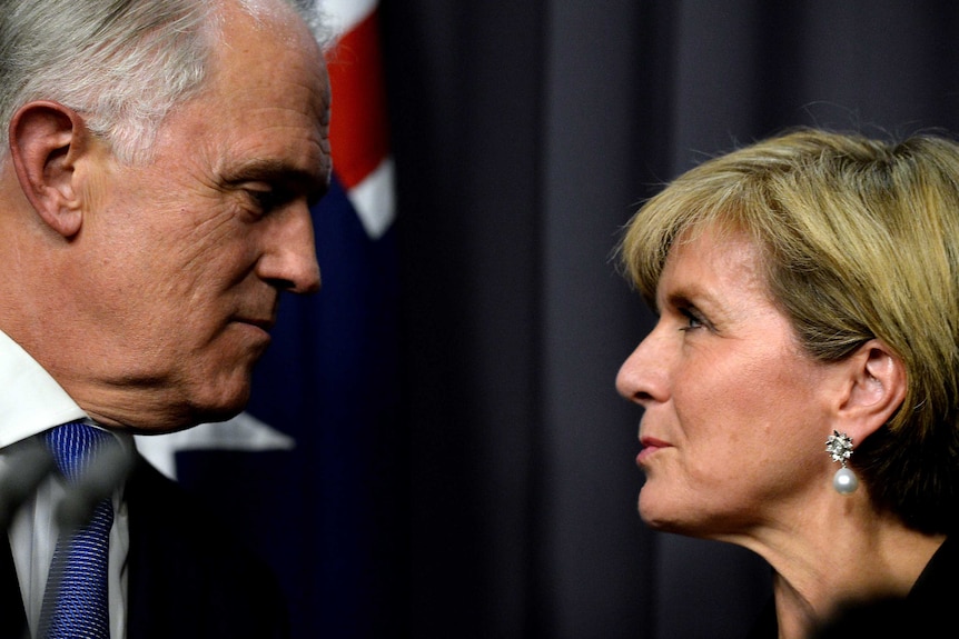 Australian Prime Minister designate Malcolm Turnbull (left) and Deputy Prime Minister designate Julie Bishop
