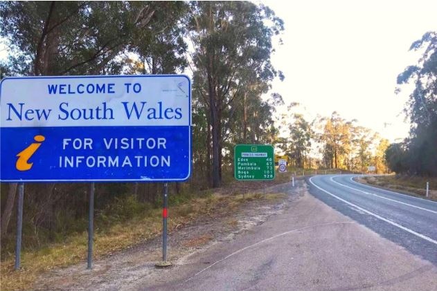 Welcome to NSW border sign