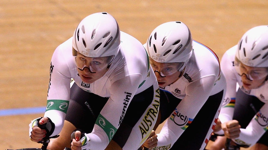 Star performance ... Australia compete in the women's team pursuit