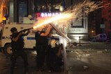 Tear gas used during protest in Istanbul.