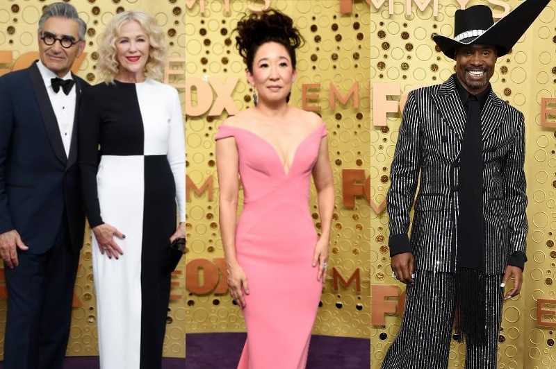 Composite of Eugene levy, Catherine O'Hara, Sandra Oh and Billy Porter