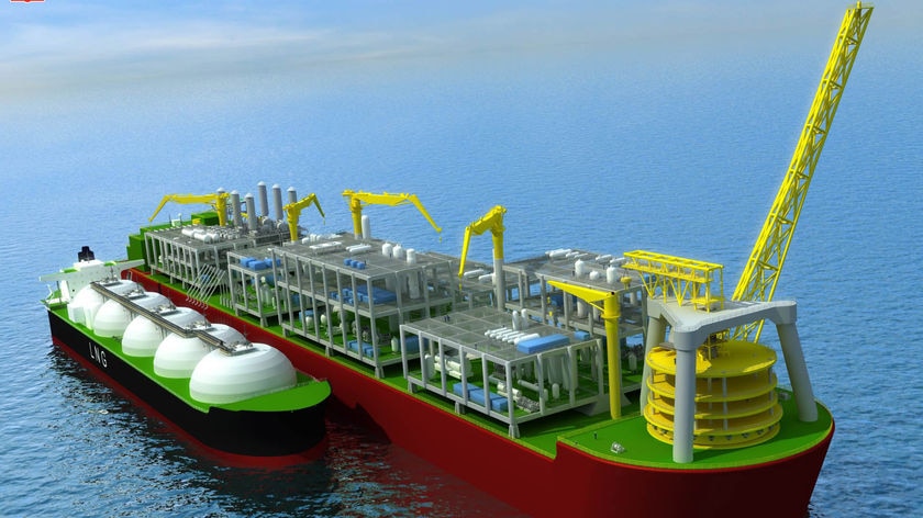 The floating LNG platform envisaged by Shell