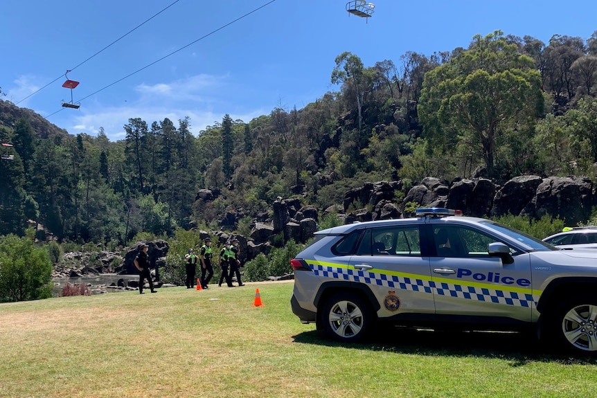 Tasmania Police at Cataract Gorge in Launceston.