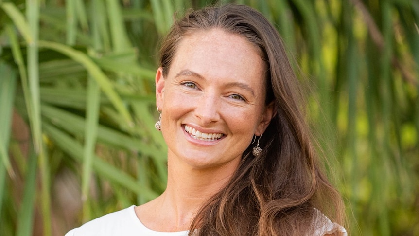 woman smiling at camera 