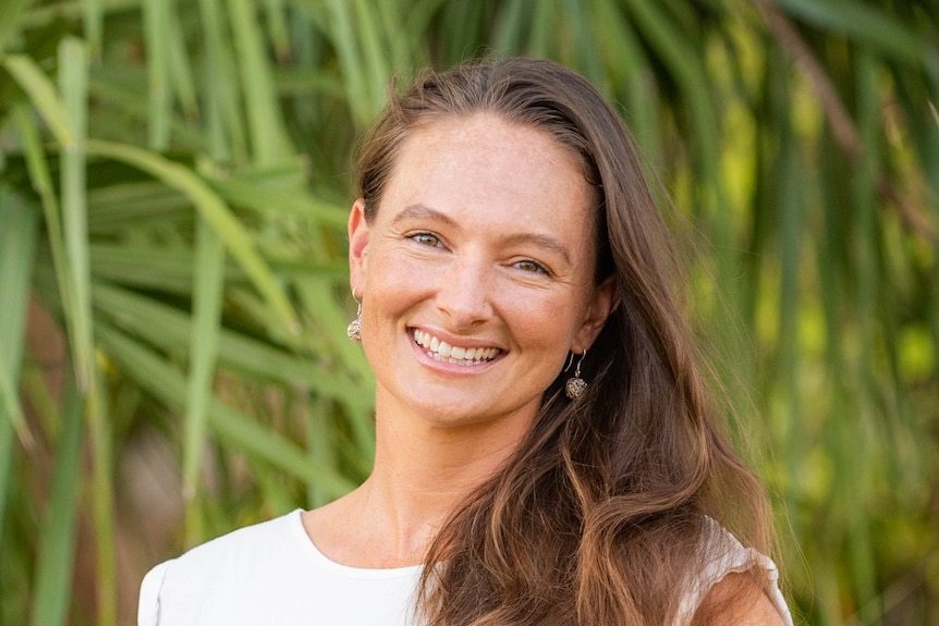 woman smiling at camera 