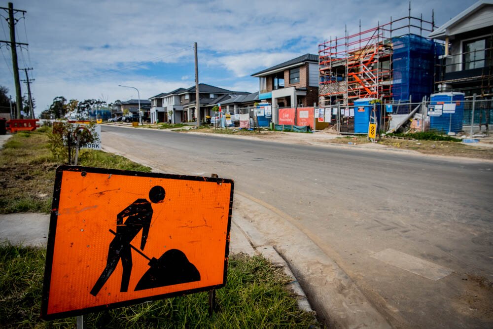 an empty housing estate construction site