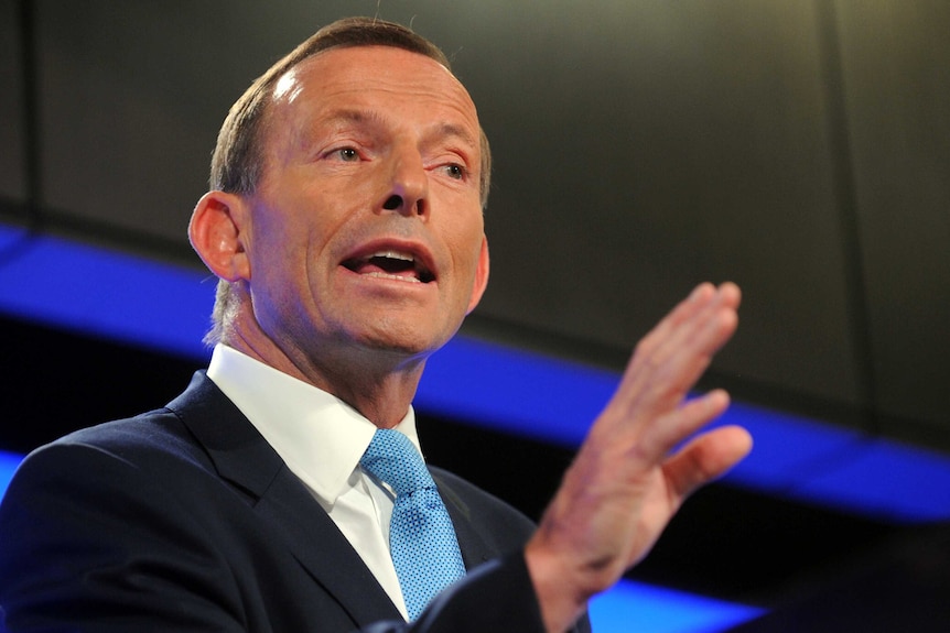 Tony Abbott at the National Press Club (AAP)