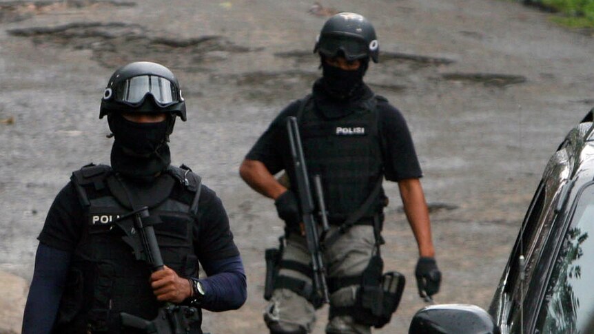 Police from Indonesia's Detachment 88 unit