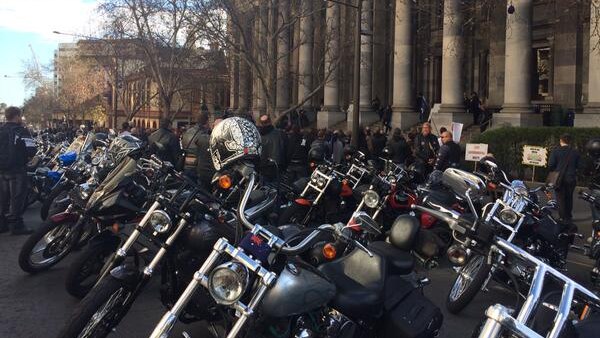 SA bikies rally from Pt Adelaide to Parliament house