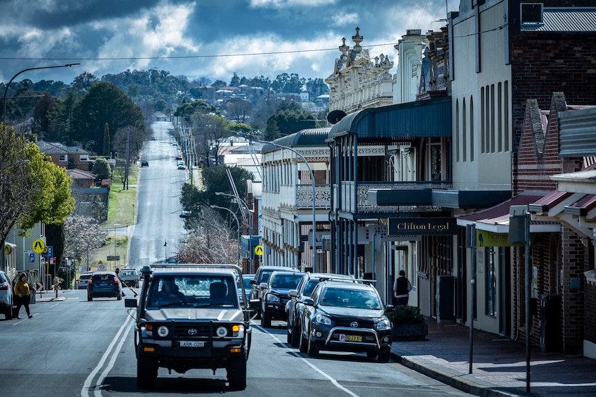 Main street of a regional Australian city