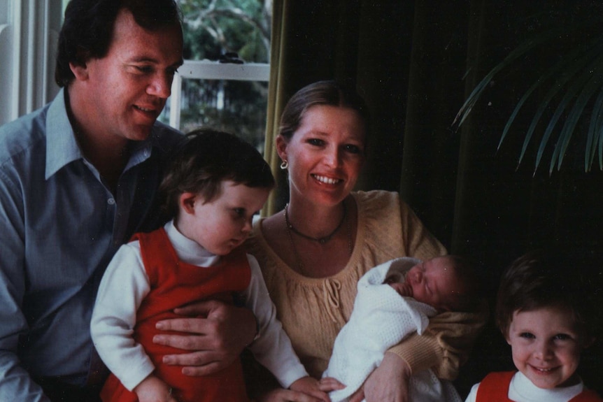 Mike Willesee with his ex-wife Carol Willesee and their children Jo, Amy and Lucy.