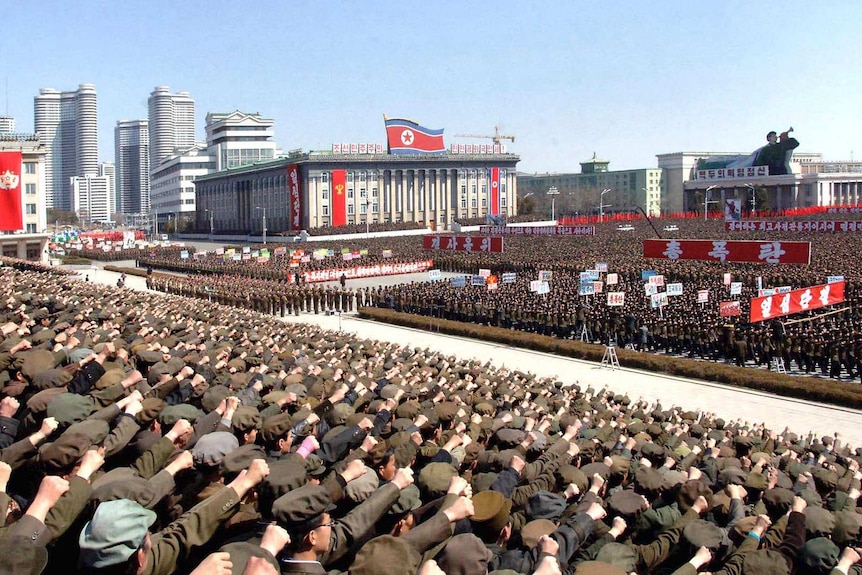 North Korean rally