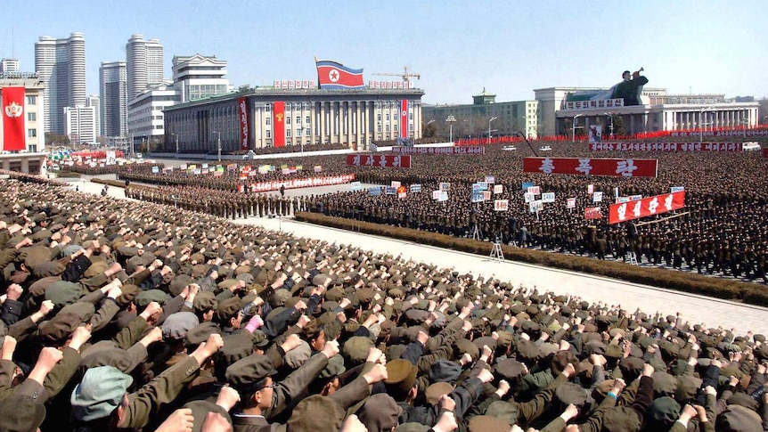 North Korean rally